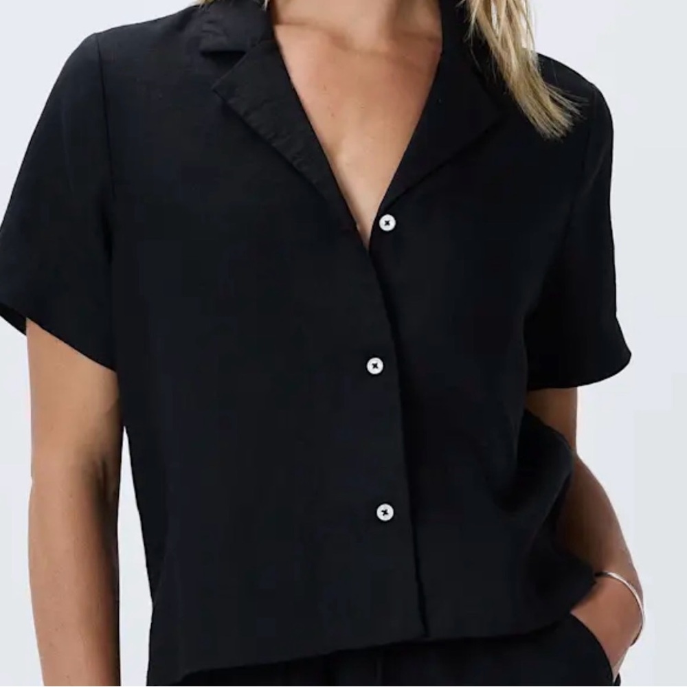 Quince 100% European linen short sleeve shirt - Picture 2 of 2